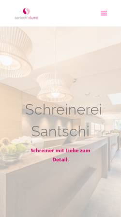 Vorschau der mobilen Webseite www.schreinerei-santschi.ch, Santschi Möbel und Innenausbau AG