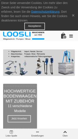 Vorschau der mobilen Webseite www.loosli-maschinen.ch, Loosli Maschinen GmbH
