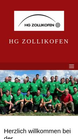 Vorschau der mobilen Webseite www.hgzollikofen.ch, Hornussergesellschaft Zollikofen