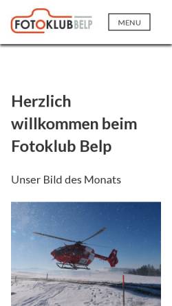 Vorschau der mobilen Webseite www.fotoklub-belp.ch, Fotoklub Belp