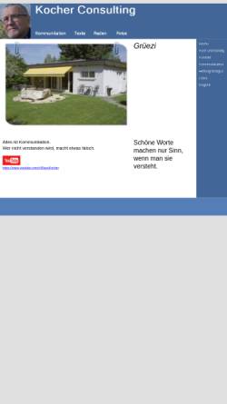 Vorschau der mobilen Webseite www.kocherconsulting.ch, Kocher Consulting GmbH
