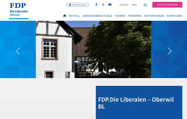 Vorschau von www.fdp-oberwil.ch, FDP Oberwil / Biel-Benken