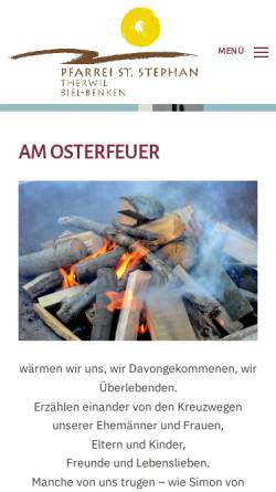 Vorschau der mobilen Webseite www.rkk-therwil.ch, Römisch-katholische Kirchgemeinde Therwil / Biel-Benken