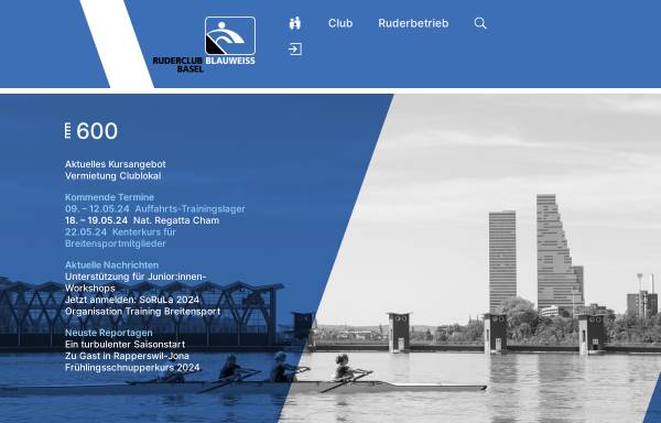 Vorschau von www.rcblauweiss.ch, Ruderclub Blauweiss Basel