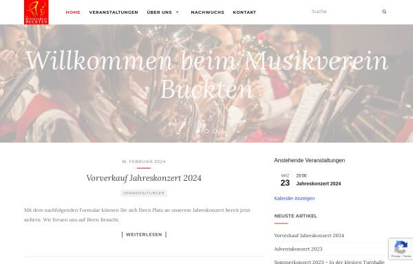 Vorschau von www.mvbuckten.com, Musikverein Brass Band Buckten