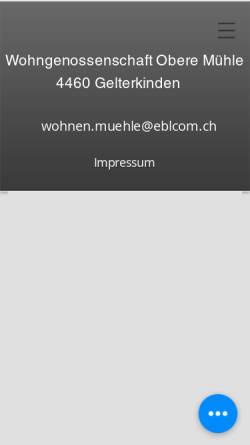 Vorschau der mobilen Webseite www.wohnen-muehle.ch, Neues Wohnen im Alter