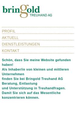 Vorschau der mobilen Webseite www.bringold-treuhand.ch, Bringold Treuhand AG