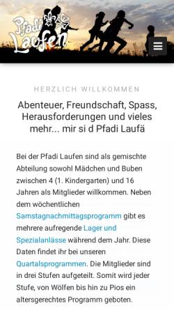 Vorschau der mobilen Webseite pfadilaufen.ch, Pfadi Laufen