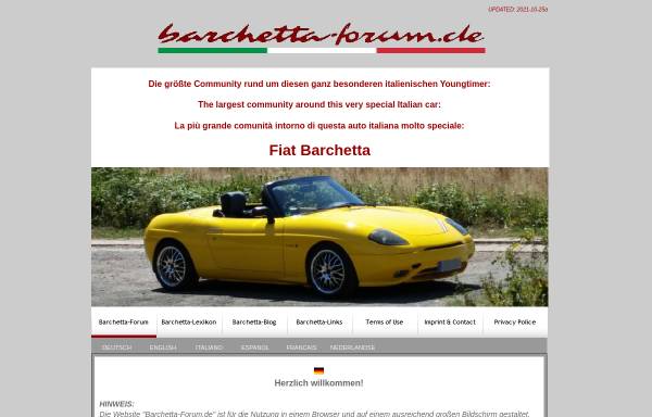 Vorschau von www.barchetta-forum.de, barchetta-Forum