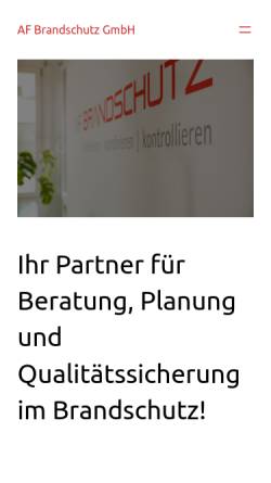 Vorschau der mobilen Webseite www.af-brandschutz.ch, A+F Brandschutz GmbH