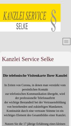 Vorschau der mobilen Webseite www.kanzleiservice.org, Kanzlei Service Sonja Wedmann