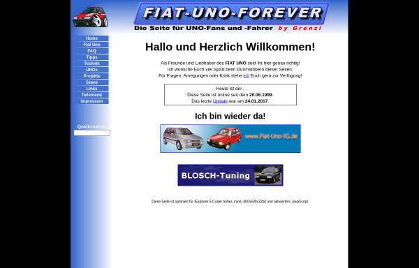 Vorschau von www.fiat-uno-forever.de, Fiat Uno