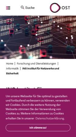 Vorschau der mobilen Webseite ita.hsr.ch, Institut für Internet-Technologien & -Anwendungen ITA-HSR