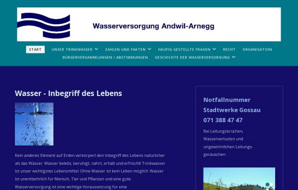 Wasserversorgung Andwil-Arnegg
