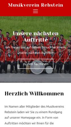 Vorschau der mobilen Webseite www.mv-rebstein.ch, Musikverein Rebstein