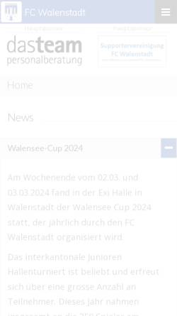 Vorschau der mobilen Webseite www.fcwalenstadt.ch, FC Walenstadt