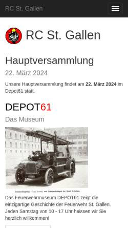 Vorschau der mobilen Webseite www.rettungscorps.ch, Rettungscorps der Stadt St. Gallen