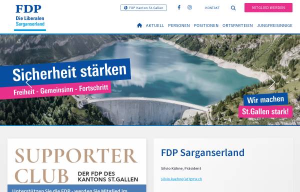 Vorschau von www.fdp-sarganserland.ch, FDP Bezirk Sarganserland