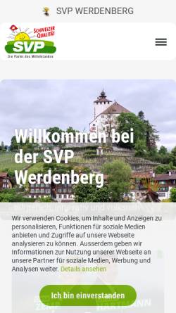 Vorschau der mobilen Webseite www.svp-werdenberg.ch, SVP Bezirk Werdenberg