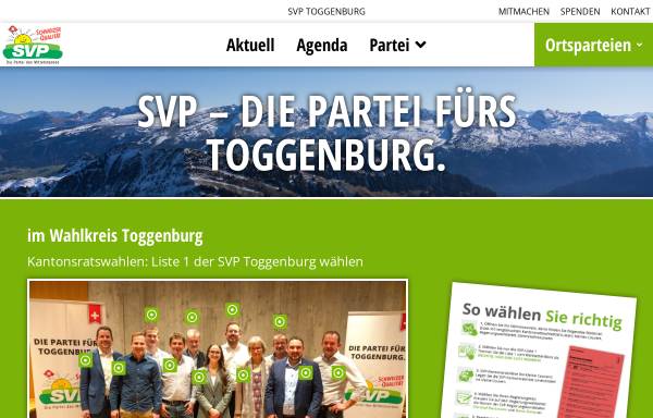 Vorschau von www.svp-toggenburg.ch, SVP Toggenburg
