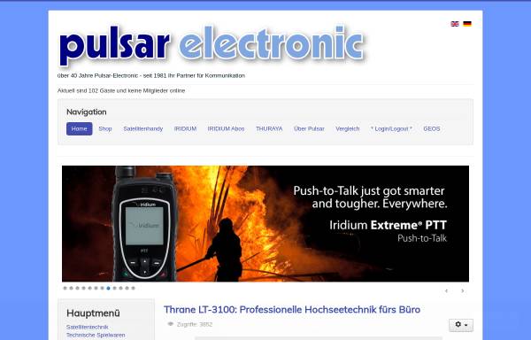 Vorschau von www.pulsar.ch, Pulsar-Electronic Nachrichtentechnik Jürg Schumacher
