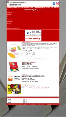 Vorschau der mobilen Webseite www.biblio-romanshorn.ch, Gemeindebibliothek Romanshorn