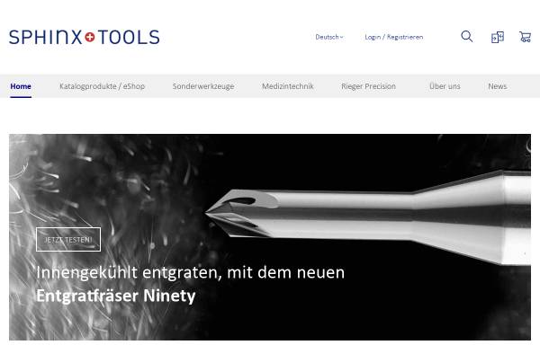Vorschau von www.sphinx-tools.ch, Sphinx Werkzeuge AG, Biberist