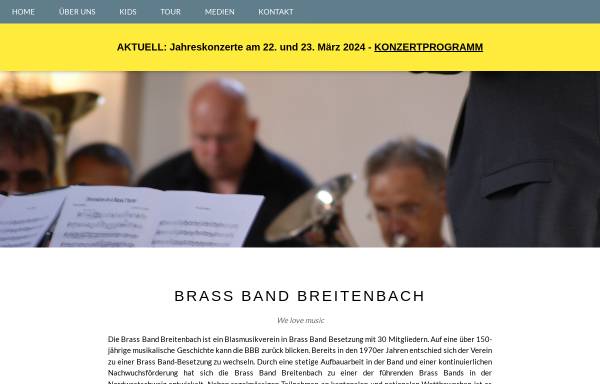 Vorschau von www.bbbreitenbach.ch, Brass Band Breitenbach