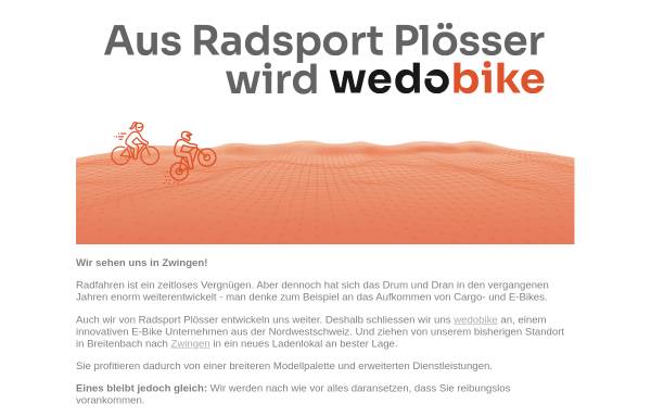 Vorschau von www.radsportploesser.ch, Radsport Plösser