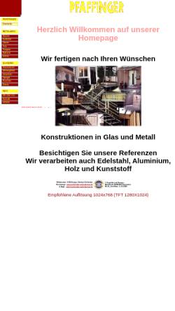 Vorschau der mobilen Webseite www.pfaffinger-glaserei-metallbau.de, Pfaffinger Glaserei und Metallbau