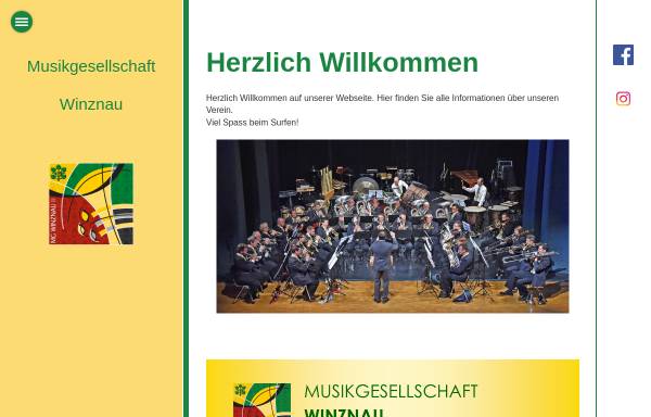Vorschau von www.mgwinznau.ch, Musikgesellschaft Winznau
