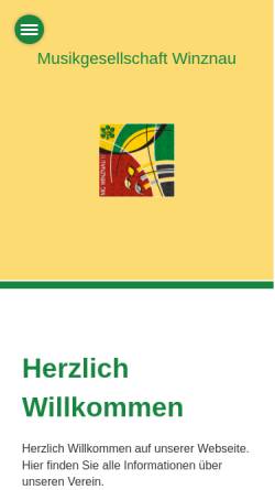 Vorschau der mobilen Webseite www.mgwinznau.ch, Musikgesellschaft Winznau