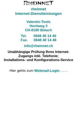 Vorschau der mobilen Webseite www.rheinnet.ch, rheinnet, Internet-Dienstleistungen