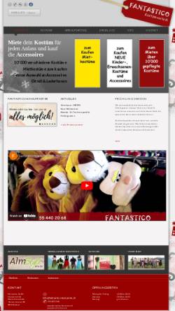 Vorschau der mobilen Webseite www.fantastico-kostueme.ch, Fantastico Kostüme
