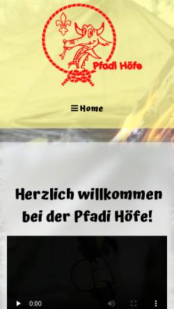 Vorschau der mobilen Webseite www.pfadi-hoefe.ch, Pfadi Höfe