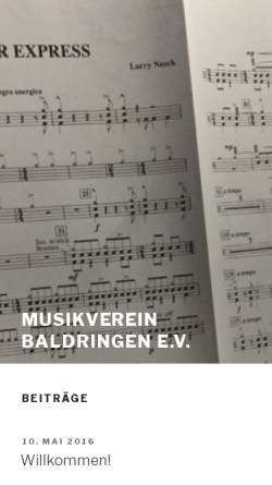 Vorschau der mobilen Webseite www.mv-baldringen.de, Musikverein Baldringen e.V.