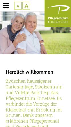 Vorschau der mobilen Webseite www.pfz-ennetsee.ch, Pflegezentrum Ennetsee