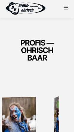 Vorschau der mobilen Webseite www.profis-ohrisch.ch, Guggenmusik Profis-Ohrisch, Baar