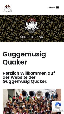 Vorschau der mobilen Webseite www.quaker.ch, Guggenmusik Quaker