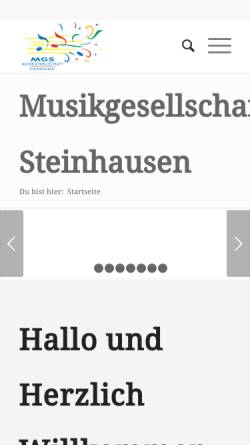 Vorschau der mobilen Webseite www.mgsteinhausen.ch, Musikgesellschaft Steinhausen