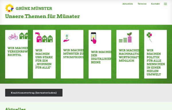 Vorschau von www.grüne-münster.de, Bündnis 90/Die Grünen Münster