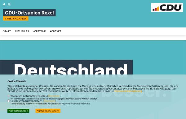 Vorschau von www.cdu-roxel.de, CDU-Ortsverband Roxel