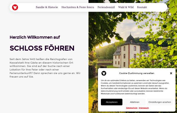 Vorschau von www.schloss-foehren.de, Schloss Föhren