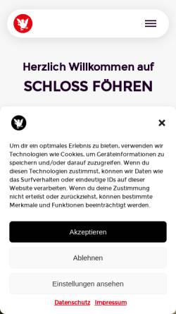 Vorschau der mobilen Webseite www.schloss-foehren.de, Schloss Föhren