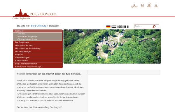 Vorschau von www.burg-grimburg.de, Burg Grimburg