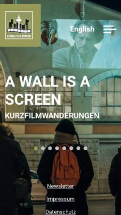 Vorschau der mobilen Webseite www.awallisascreen.com, A Wall Is A Screen