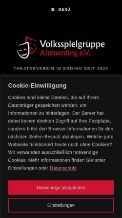 Vorschau der mobilen Webseite www.volksspielgruppe.de, Volksspielgruppe Altenerding e.V.