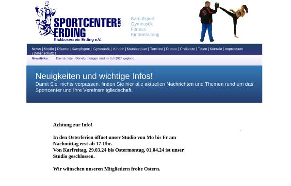 Vorschau von www.kickboxen-erding.de, Sportcenter KBV Erding