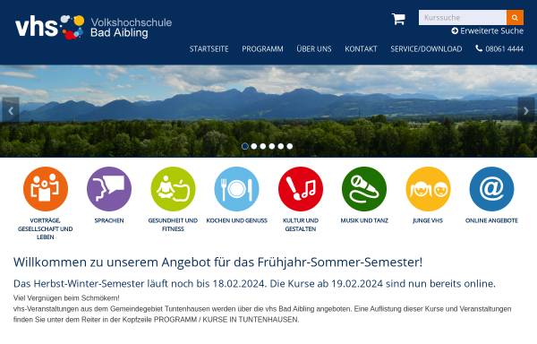 Vorschau von www.vhs-bad-aibling.de, Volkshochschule Bad Aibling e.V.