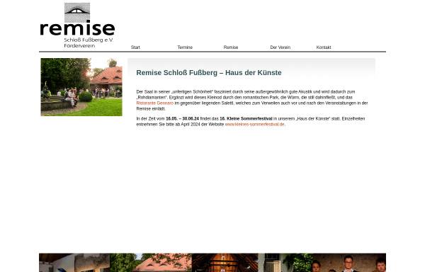 Vorschau von www.remise-schloss-fussberg.de, Remise, Schloß Fußberg e. V.